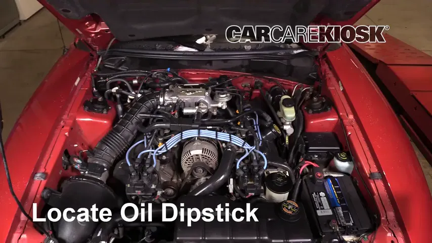 1998 Ford Mustang GT 4.6L V8 Convertible Oil Check Oil Level